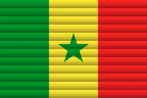 Senegal Flag. Vector Illustration. Stock Illustration