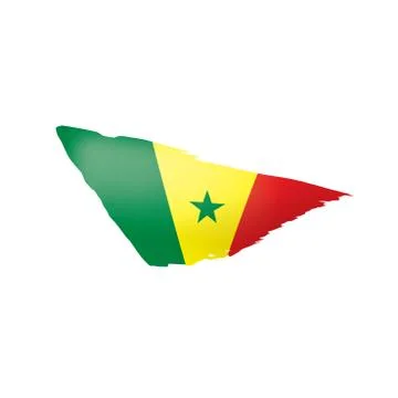 Senegal flag, vector illustration on a white background. Stock Illustration