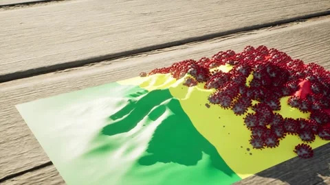 Senegal Flag - Virus Growth Stock Footage 320281351