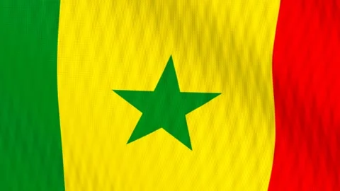 Senegal flag waving white background loop 스톡 동영상 342964240