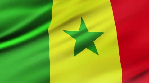 Senegal flag waving in wind video footage Stock Footage 120301529