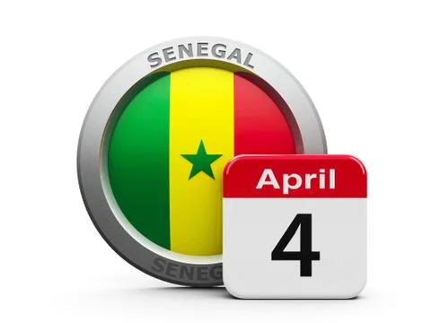 Senegal Independence Day Stock Illustration