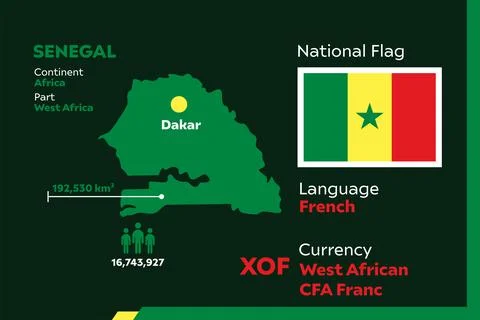 Senegal Infographic Stock Illustration