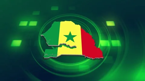 Senegal Map and Flag Background Stock-Footage 344029737