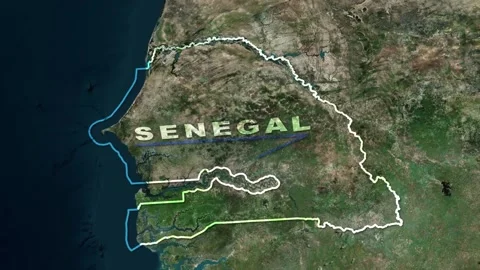 Senegal Map Animation Stock Footage 273877059