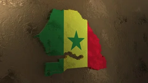 Senegal Map Stock Footage 277926429