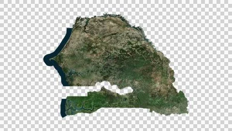 Senegal Map Ilustração Stock