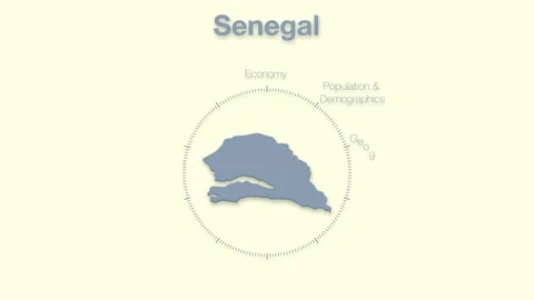 Senegal MAP revealingmotion graphics data elements Stock Footage 339860997