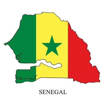 Senegal map vector illustration.  Stock Illustration