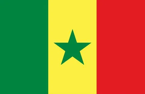Senegal National Flag Stock Illustration