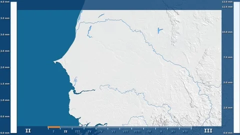 Senegal - precipitation, raw data Stock Footage 92174029