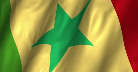 Senegal waving flag 4K Stock Footage 51416290
