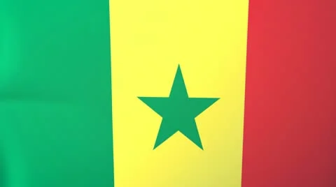 Senegal Waving Flag Stock Footage 10762477