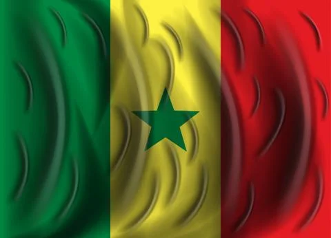 Senegal wind flag Stock Illustration