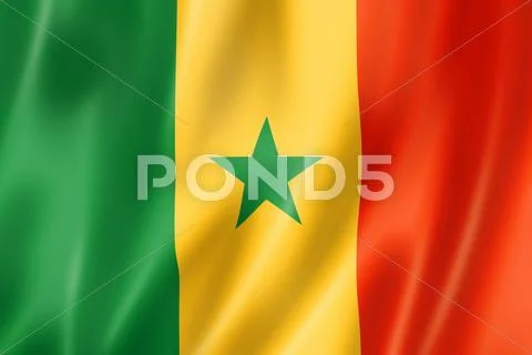 Senegalese flag Stock Illustration
