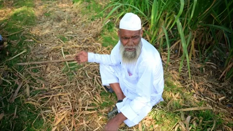 Senescent Man Talking in Rural Setting Stock Footage 293570890