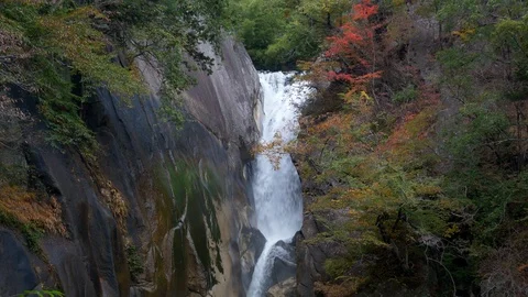 Senga Waterfall in Japan Stock Footage 98362107