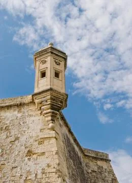 Senglea Point parapet, Valleta, Malta Stock Photos