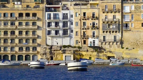Senglea Suburb of Valletta Stockbeeldmateriaal 70289889