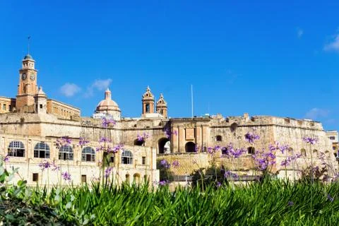 Senglea Wall in Malta Stock Photos