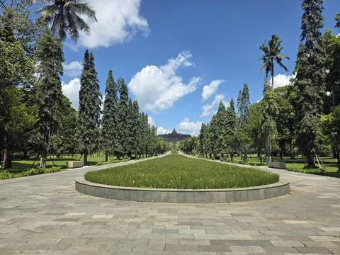 Senic view of borobodur temple on java Stock-Fotos