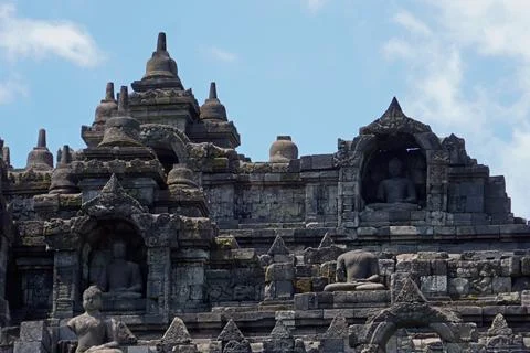  senic view of borobodur temple on java 写真素材
