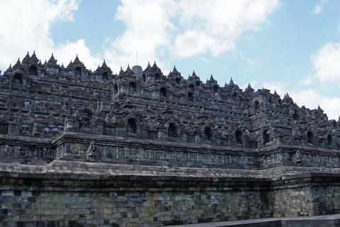  senic view of borobodur temple on java Stock-Fotos