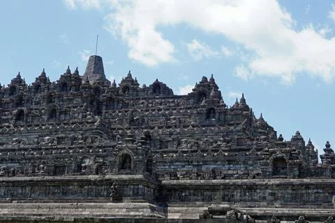  senic view of borobodur temple on java Stock-Fotos