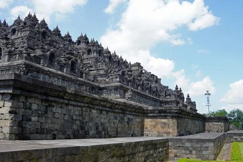  senic view of borobodur temple on java 写真素材