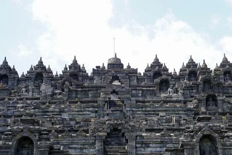  senic view of borobodur temple on java Stock-Fotos
