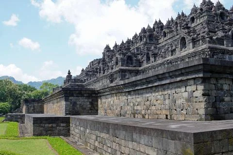  senic view of borobodur temple on java 写真素材
