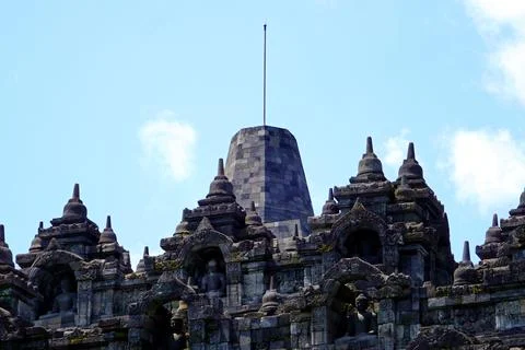  senic view of borobodur temple on java Stock Photos