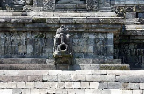  senic view of borobodur temple on java Stock-Fotos