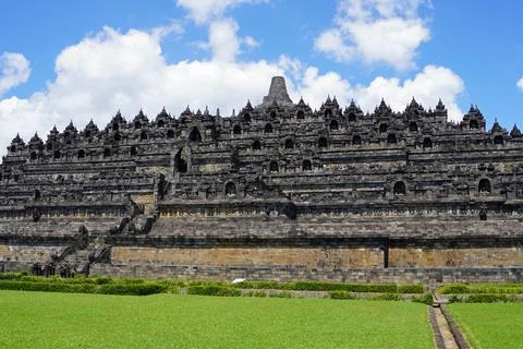  senic view of borobodur temple on java Stock Photos