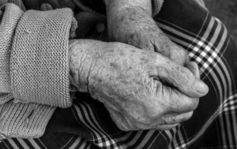 Senile hands Stock Photos