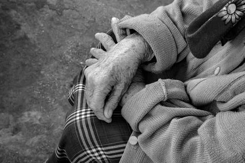 Senile hands Stock Photos
