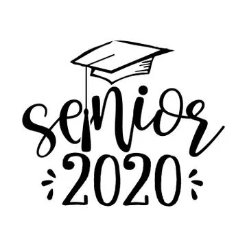 Senior 2020 - Typography. Stock Illustration