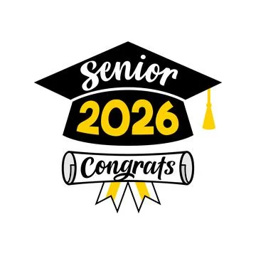 Senior 2026 square flat cap creative icon Stock Illustration