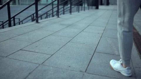 Senior active man running in the urban area Stock Footage