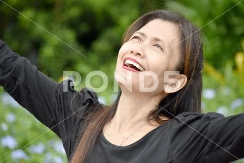 Senior Asian Gramma And Freedom Stock Photos