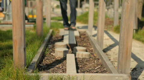 Senior balancing Stock Footage 632722