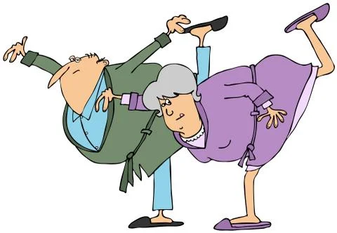 Senior ballet Stock Illustration