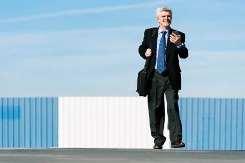 Senior Businessman in the Street. Stock Photos