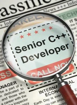 Senior C Developer Join Our Team. 3D Stock Illustration