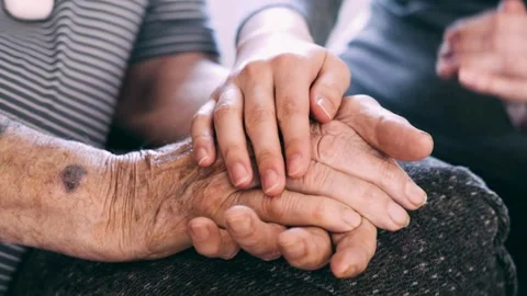 Senior Care and Affection Stock Footage 267825546