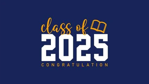 Senior Class of 2025 Graduation Quote typography sublimation SVG Illustrazione stock