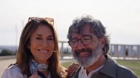 Senior couple looking at camera Stock Footage 271208871