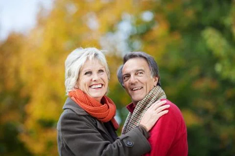 A senior couple posing Stock Photos