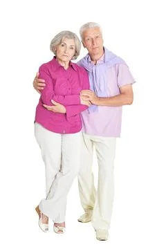 Senior couple posing Stock Photos