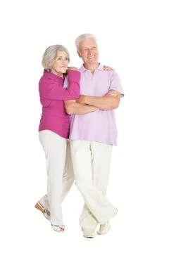 Senior couple posing Stock Photos
